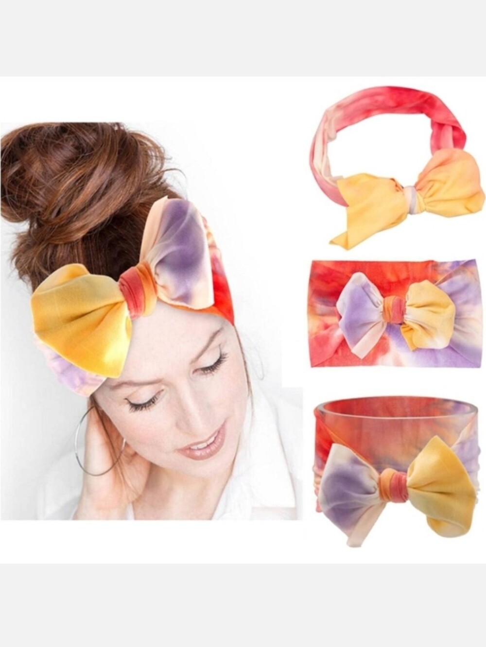 Rockabilly bow headband 🧡❤️💜